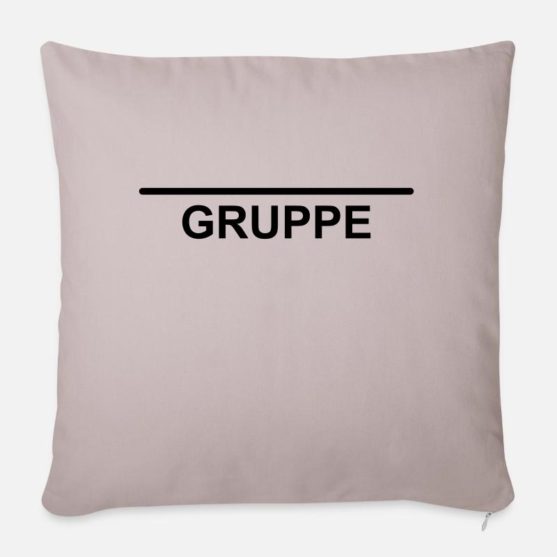 Team Gruppe Vorlage zum selbst gestalten - Sofakissenbezug 45 x 45 cm - helles Taupe