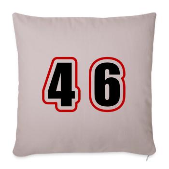 46 Number College - Sofa pillowcase 17,3'' x 17,3'' (45 x 45 cm) - light taupe - Front