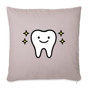 Tooth Cute - Sofa pillowcase 17,3'' x 17,3'' (45 x 45 cm) - light taupe - Front