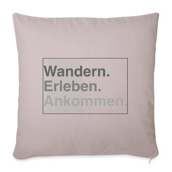 Wandern erleben - Sofakissenbezug 45 x 45 cm - helles Taupe - Vorne