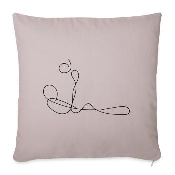 Footballer Fine Line Art - Sofa pillowcase 17,3'' x 17,3'' (45 x 45 cm) - light taupe - Front