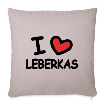 I Love Leberkas - Sofa pillowcase 17,3'' x 17,3'' (45 x 45 cm) - light taupe - Front
