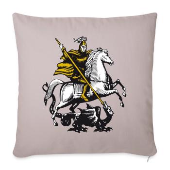 Chevalier & Dragon Dragon Slayer Cheval et - Housse de coussin décorative 45 x 45 cm - taupe clair - Devant