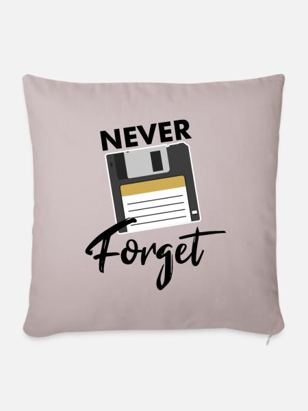Nerd Nerds Diskette Spruch - Sofakissenbezug 45 x 45 cm - helles Taupe