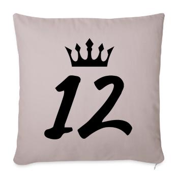 12 Couronne numérique - Housse de coussin décorative 45 x 45 cm - taupe clair - Devant
