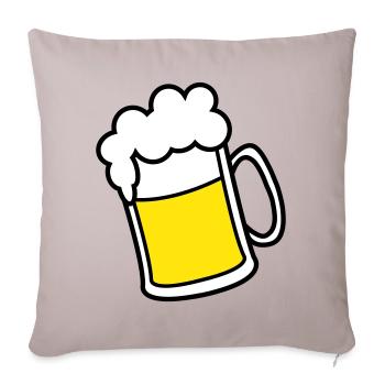 bier - Sofakissenbezug 45 x 45 cm - helles Taupe - Vorne