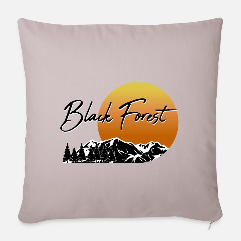 Black Forest Schwarzwald - Sofakissenbezug 45 x 45 cm - helles Taupe
