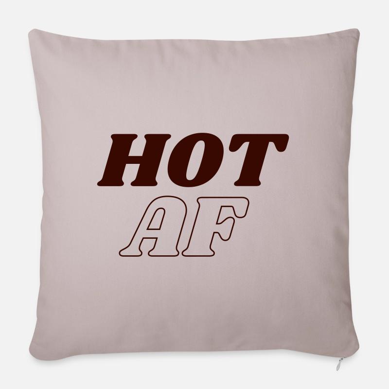 AF CHAUD - Housse de coussin décorative 45 x 45 cm - taupe clair