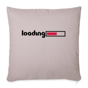 loading 8 bit pixel retro alt spiele computer lade - Sofakissenbezug 45 x 45 cm - helles Taupe - Vorne