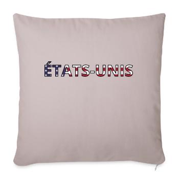 Drapeau États-Unis - Housse de coussin décorative 45 x 45 cm - taupe clair - Devant