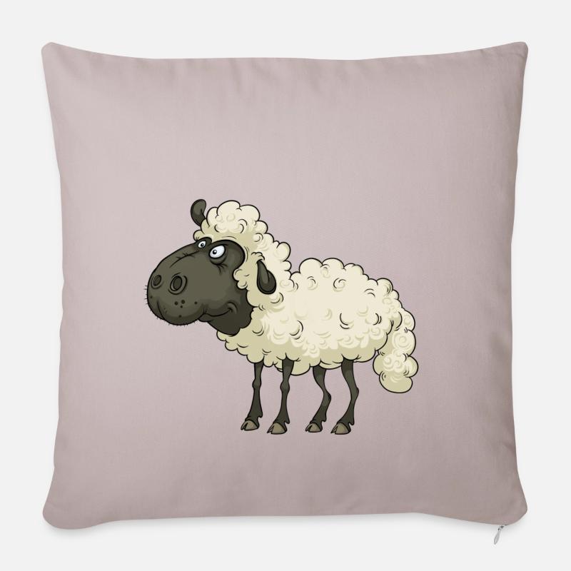 mouton - Housse de coussin décorative 45 x 45 cm - taupe clair