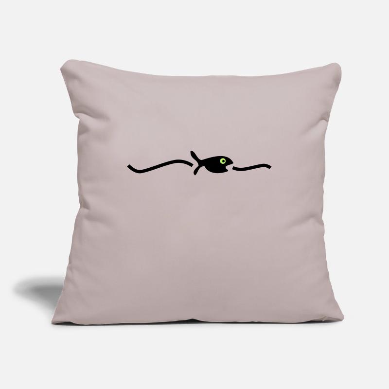 un poisson flottant Housse de coussin décorative 45 x 45 cm