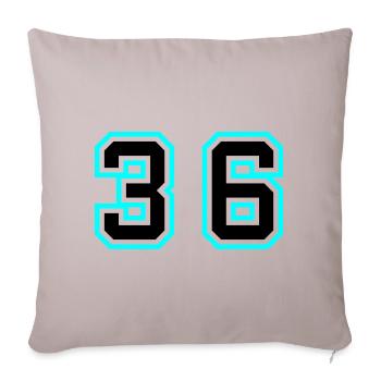 36 Number Symbol - Sofa pillowcase 17,3'' x 17,3'' (45 x 45 cm) - light taupe - Front