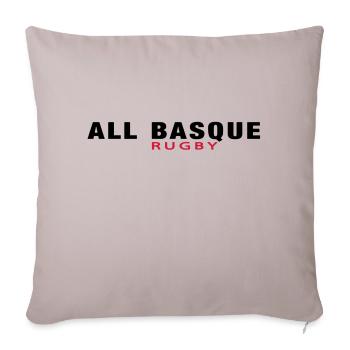 ALL BASKEN Rugby v1 (2c) - Sofakissenbezug 45 x 45 cm - helles Taupe - Vorne
