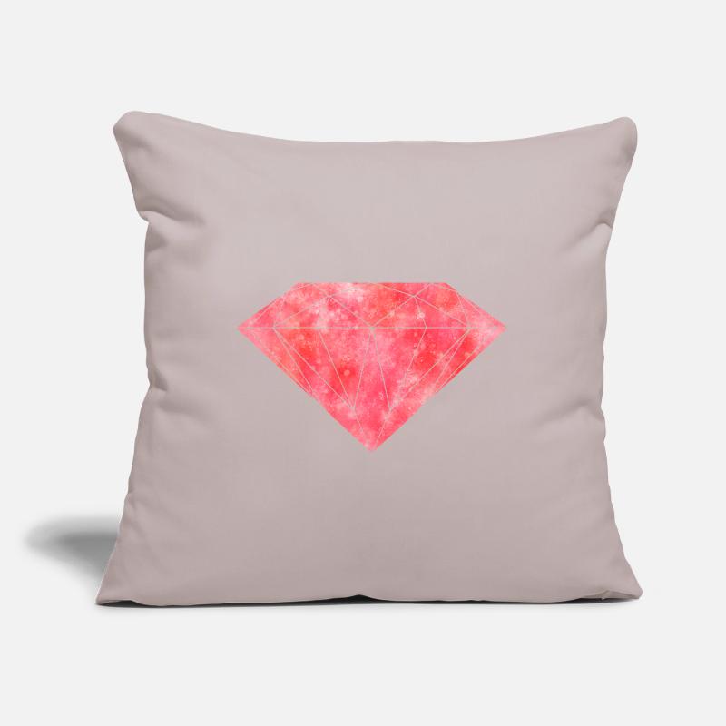 Red diamond ruby crystal gemstone Sofa pillowcase 17,3'' x 17,3'' (45 x 45 cm)