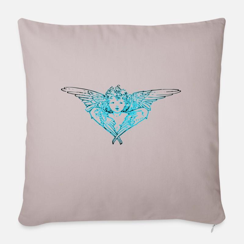 ange gardien - Housse de coussin décorative 45 x 45 cm - taupe clair