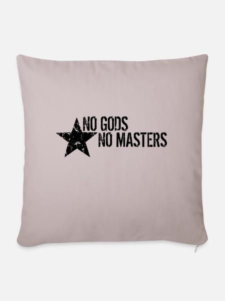 No Gods No Masters - Sofakissenbezug 45 x 45 cm - helles Taupe
