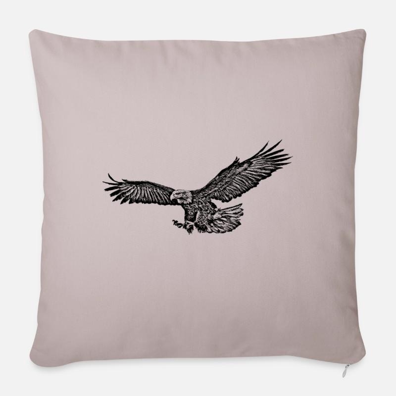 Adler - Sofakissenbezug 45 x 45 cm - helles Taupe