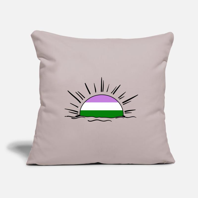 genderqueer non binary androgyn pride queer lgbt Sofa pillowcase 17,3'' x 17,3'' (45 x 45 cm)