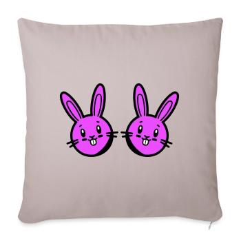 Easter Bunny Easter - Sofa pillowcase 17,3'' x 17,3'' (45 x 45 cm) - light taupe - Front