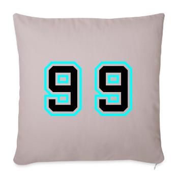 99 Symbole numérique - Housse de coussin décorative 45 x 45 cm - taupe clair - Devant