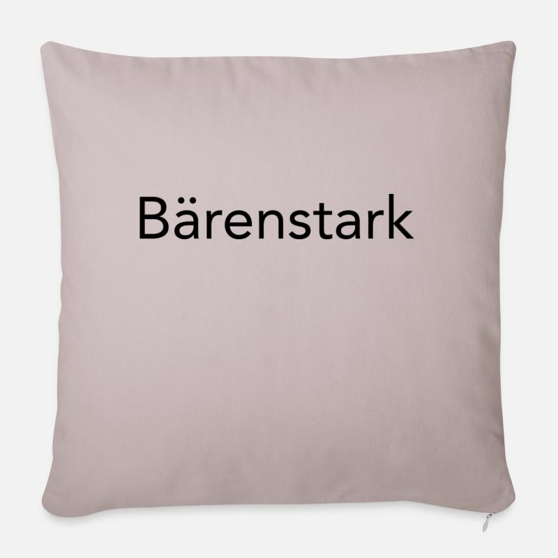 Bärenstark - Sofakissenbezug 45 x 45 cm - helles Taupe