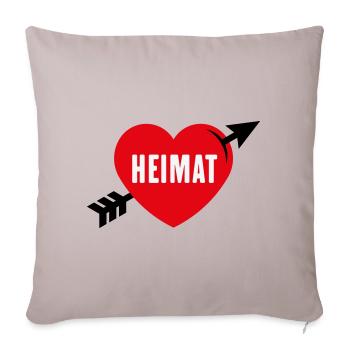 Heimatliebe (Heimat, Heimatland, Heimatstadt / 3C) - Sofakissenbezug 45 x 45 cm - helles Taupe - Vorne