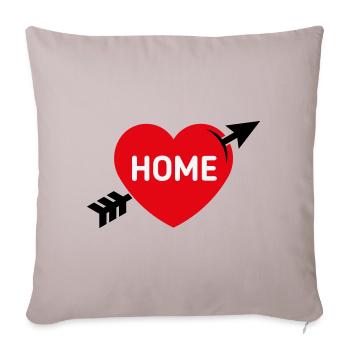 I Love My Home (Home Country / Hometown / 3C) - Sofa pillowcase 17,3'' x 17,3'' (45 x 45 cm) - light taupe - Front