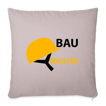 Master Builder Construction Worker - Sofa pillowcase 17,3'' x 17,3'' (45 x 45 cm) - light taupe - Front