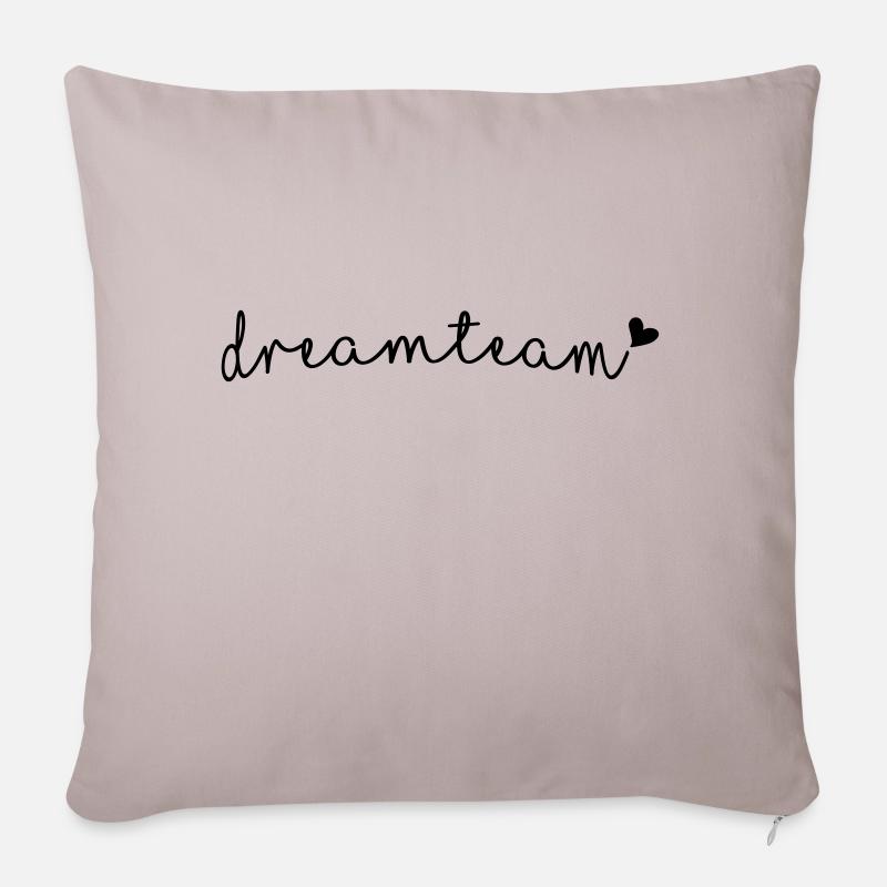 dreamteam - Sofakissenbezug 45 x 45 cm - helles Taupe