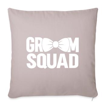 Escouade de mariés - Housse de coussin décorative 45 x 45 cm - taupe clair - Devant