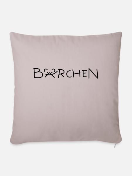 Bär Liebe - Sofakissenbezug 45 x 45 cm - helles Taupe