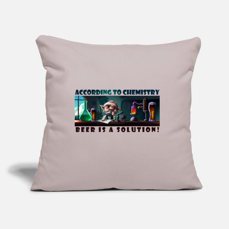 La bière est une solution Housse de coussin décorative 45 x 45 cm