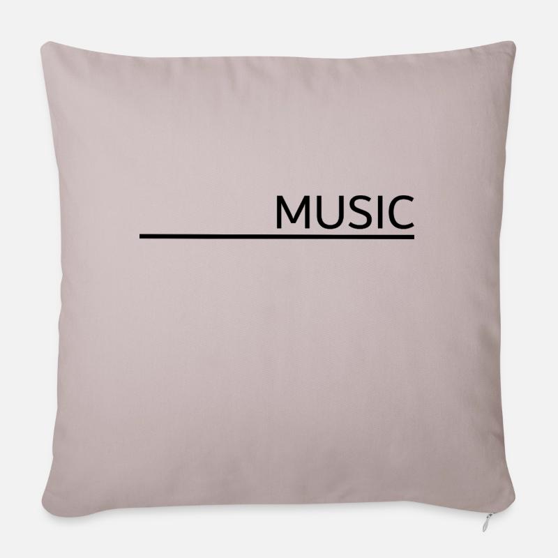 Musique - Housse de coussin décorative 45 x 45 cm - taupe clair