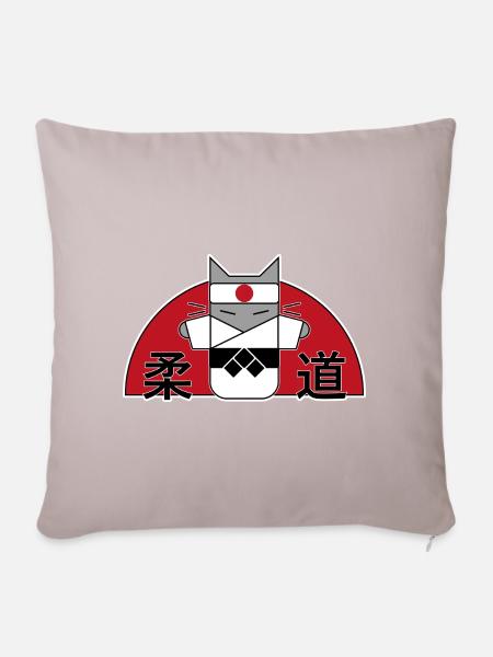 judo katze - Sofakissenbezug 45 x 45 cm - helles Taupe