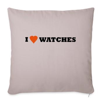 J'AIME LES MONTRES - Housse de coussin décorative 45 x 45 cm - taupe clair - Devant