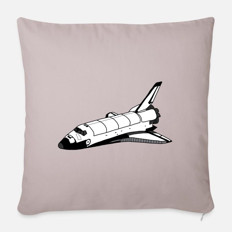 Space Shuttle - Sofakissenbezug 45 x 45 cm - helles Taupe