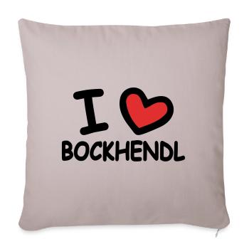 I Love Bockhendl Backhendl - Sofa pillowcase 17,3'' x 17,3'' (45 x 45 cm) - light taupe - Front