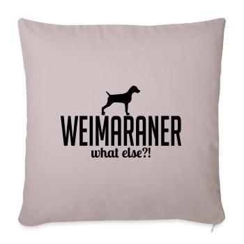 WEIMARANER what else - Sofakissenbezug 45 x 45 cm - helles Taupe - Vorne