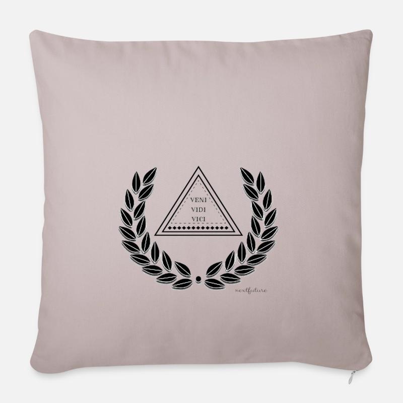 Veni - Housse de coussin décorative 45 x 45 cm - taupe clair
