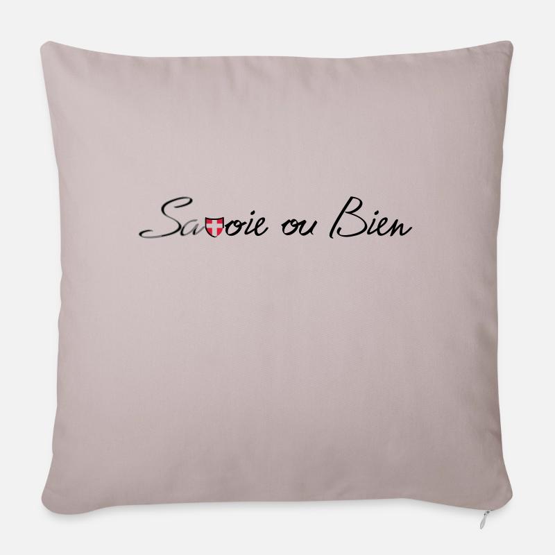 savoie ou bien - Housse de coussin décorative 45 x 45 cm - taupe clair
