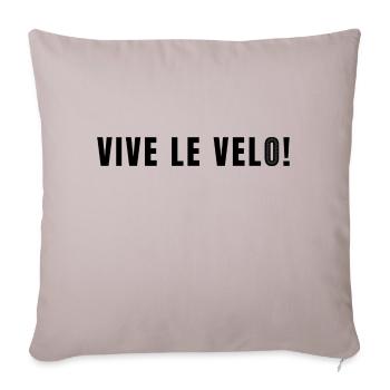 vive le velo - Housse de coussin décorative 45 x 45 cm - taupe clair - Devant