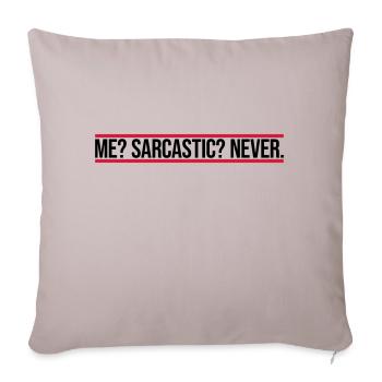 moi sarcastique ne cite jamais - Housse de coussin décorative 45 x 45 cm - taupe clair - Devant