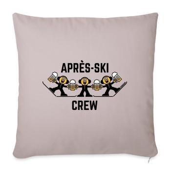 Trio Après-Ski Crew (Bière / Caricature / 3C) - Housse de coussin décorative 45 x 45 cm - taupe clair - Devant