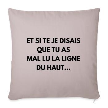 et si te je disais - Housse de coussin décorative 45 x 45 cm - taupe clair - Devant
