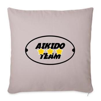 Aikido-Team - Sofakissenbezug 45 x 45 cm - helles Taupe - Vorne
