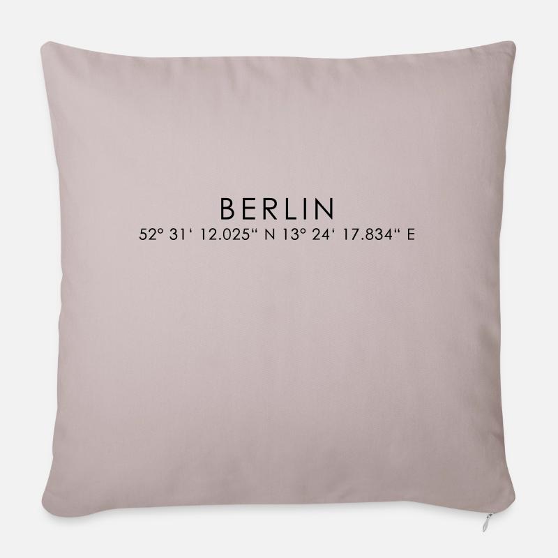 BERLIN - Sofakissenbezug 45 x 45 cm - helles Taupe
