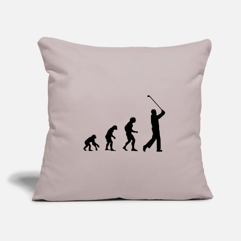 Evolution, monkeys to golfers, golf, tee, man Sofa pillowcase 17,3'' x 17,3'' (45 x 45 cm)