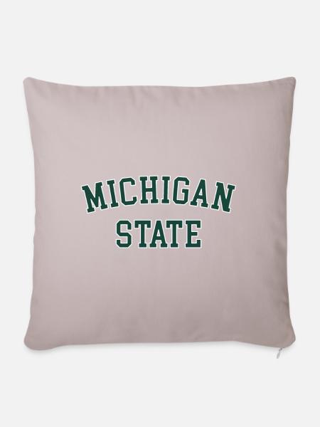 MSU Michigan State University - Sofakissenbezug 45 x 45 cm - helles Taupe