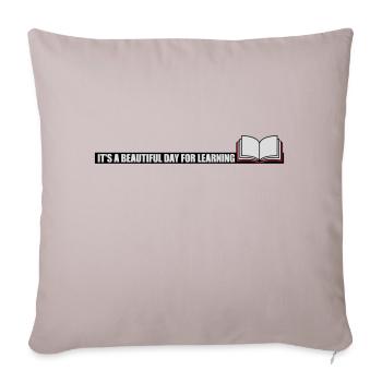 belle journée pour apprendre - Housse de coussin décorative 45 x 45 cm - taupe clair - Devant